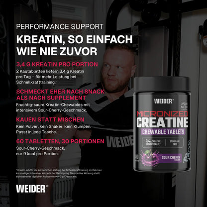 Micronized Creatine Chewable Tablets